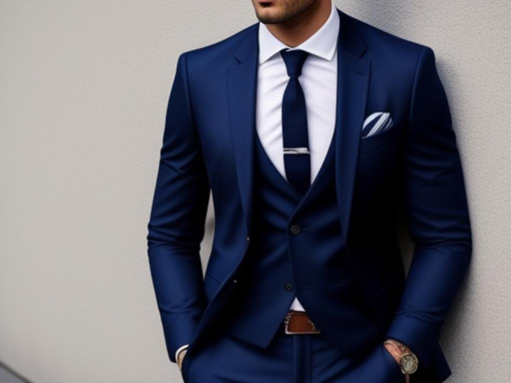 Men Navy blue suit 1