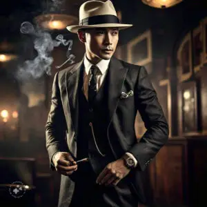 a_man_in_a_three_piece_suit_with_a_fedora_and_pocket_watch