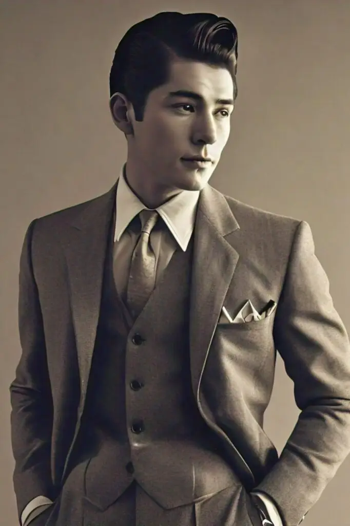 a men model dressed up with vintage inspired fashion 1960 style 1 1