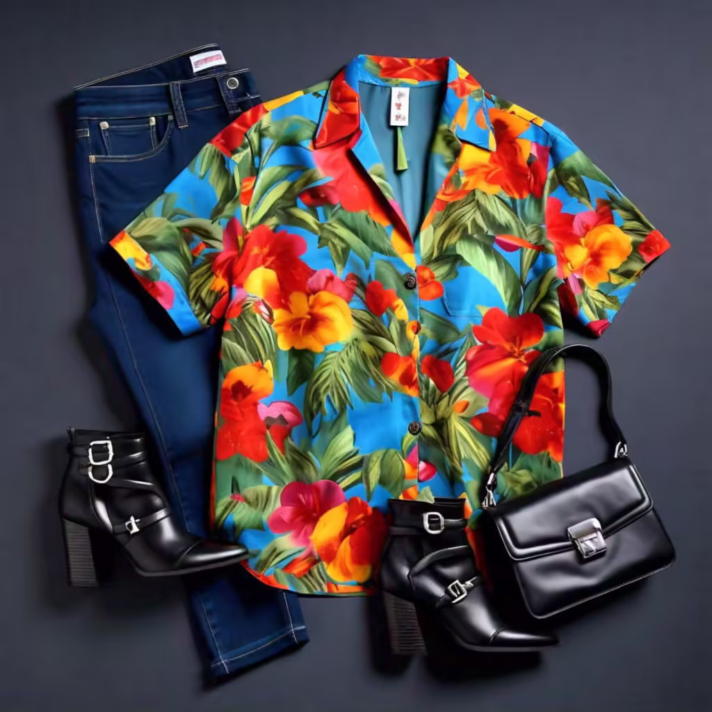 Retro Style dress to impress outfit with bold colors and statement fashion accessories