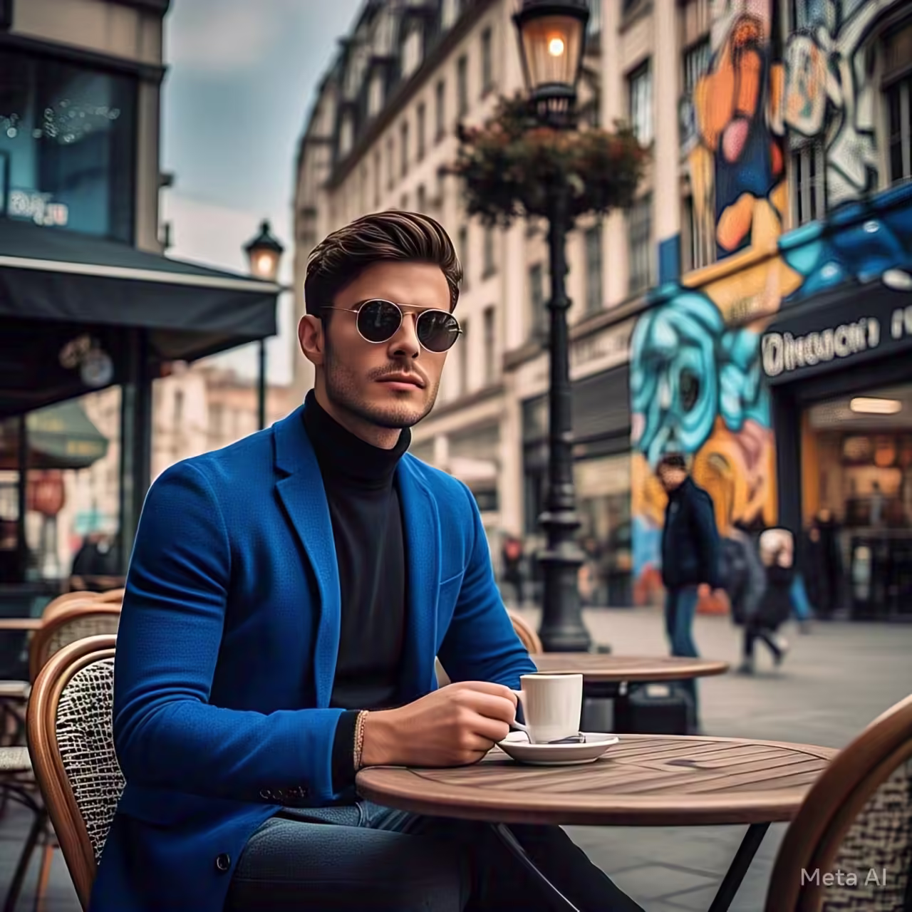 a fashionable man wearing a royal blue 2 jpeg