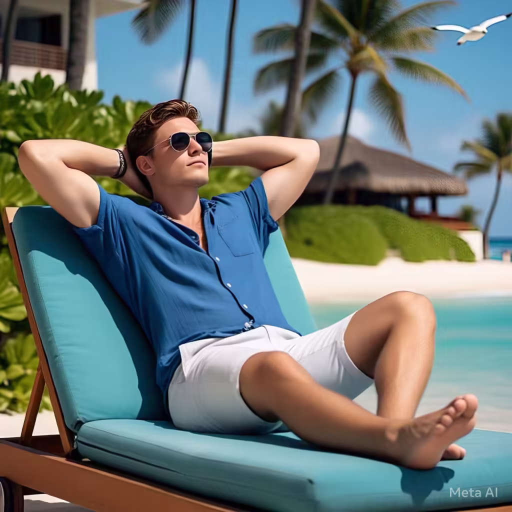 a young man at a beachside resort 1