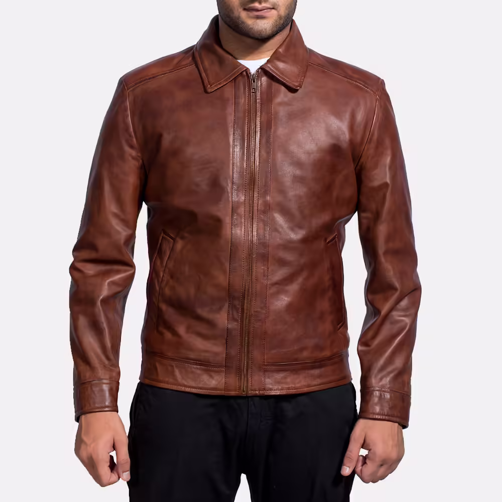 Brown-Leather-jacket