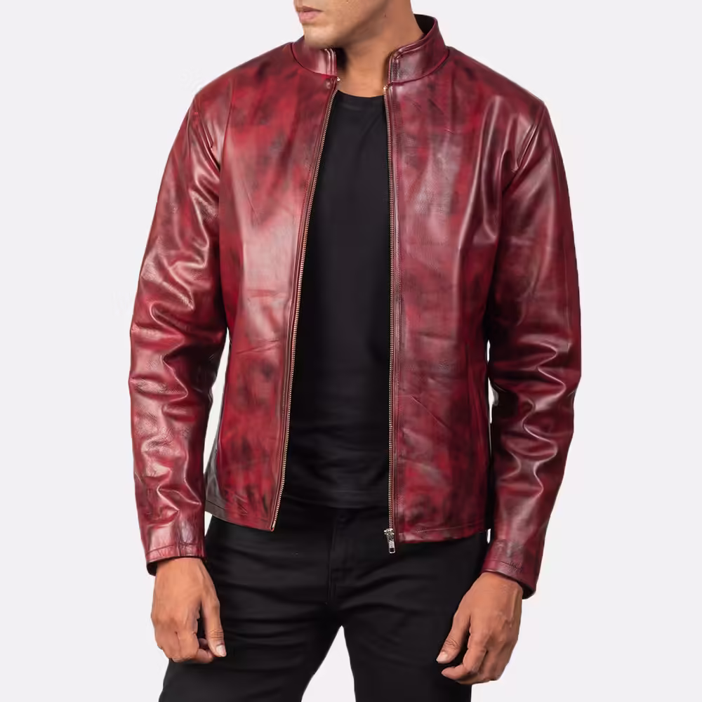 BurgundyLeatherJacket