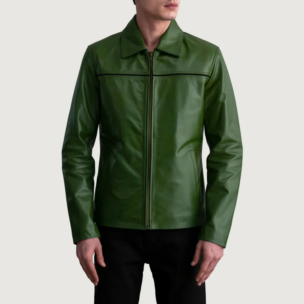 Mystical-Green-Leather-Jacket